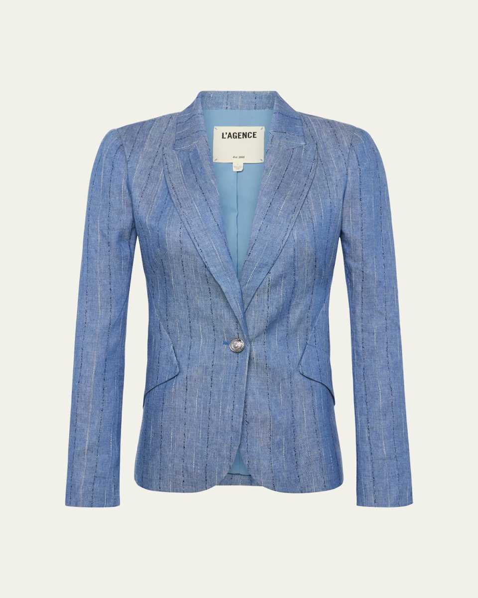 Chamberlain Striped Chambray Blazer